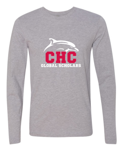 Global Scholars Cape Henry Long Sleeve T-Shirt, Available in Gray and Red (Youth & Adult Sizes)