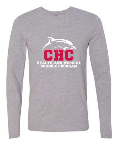 Health & Medical Sciences Cape Henry Long Sleeve T-Shirt, Available in Gray and Red (Youth & Adult Sizes)