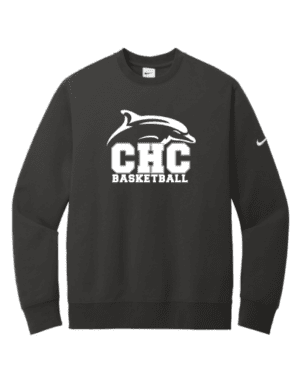 Basketball Nike Club Fleece Crew, Available in Dark Gray, Light Gray and White