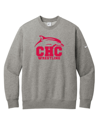 Wrestling Nike Club Fleece Crew, Available in Dark Gray, Light Gray and White - Image 2