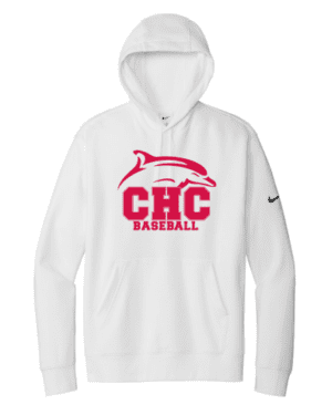 Baseball Nike Club Fleece Pullover Hoodie, Available in Gray, White, and Red