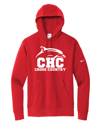 Cross Country Nike Club Fleece Pullover Hoodie, Available in Gray, White, and Red - Image 2