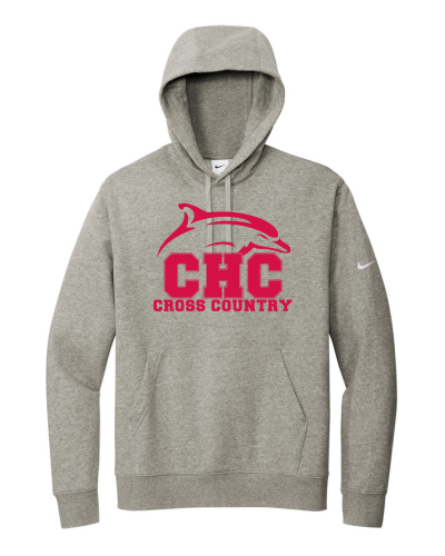 Cross Country Nike Club Fleece Pullover Hoodie, Available in Gray, White, and Red - Image 3