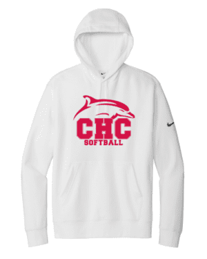 Softball Nike Club Fleece Pullover Hoodie, Available in Gray, White, and Red