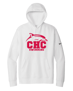 Swimming Nike Club Fleece Pullover Hoodie, Available in Gray, White, and Red