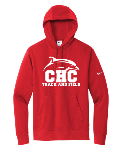Track & Field Nike Club Fleece Pullover Hoodie, Available in Gray, White, and Red - Image 3