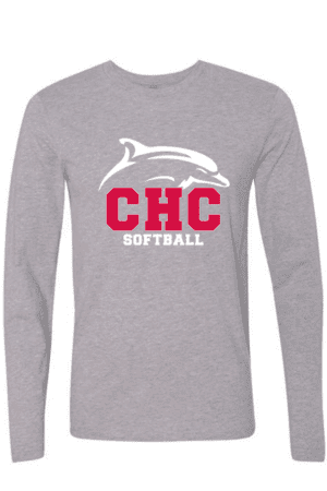 Softball Cape Henry Long Sleeve T-Shirt, Available in Gray and Red (Youth & Adult Sizes)