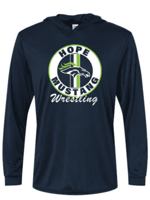 Hope Wrestling Paragon Island Performance Long sleeve with Hood in Navy