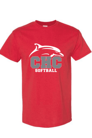 Softball Cape Henry Heavy Blend T-Shirt, Available in White, Red and Gray (Youth & Adult Sizes)
