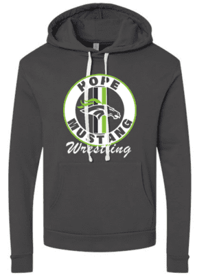 Hope Mustang Wrestling Santa Cruz Hoodie in Charcoal Gray