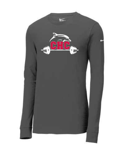Fitness & Performance Nike Dri-FIT Long Sleeve T-Shirt, Available in White, Dark Gray and Red