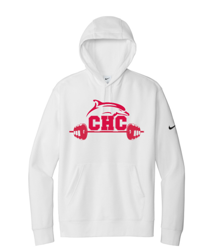 Fitness & Performance Nike Club Fleece Pullover Hoodie, Available in Gray, White, and Red