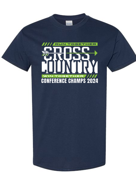 Hope Middle School Cross Country Championship 2024 T-Shirt, Navy (YOUTH & ADULT SIZES)