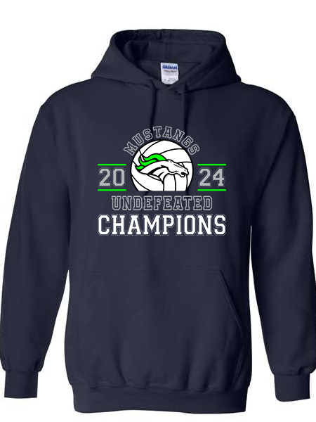 Hope Middle School Volleyball Championship 2024 Navy Hoodie (YOUTH & ADULT SIZES)