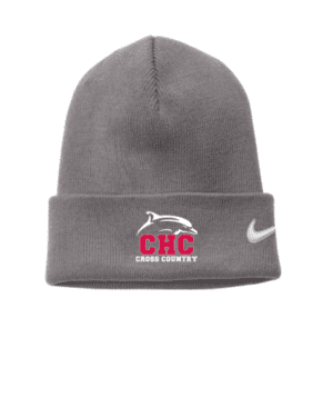 Cross Country Nike Beanie, Embroidered Logo, Available in Dark Gray, Light Gray, and Red