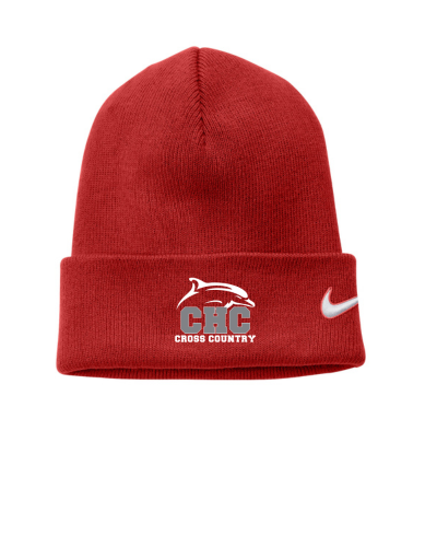 Cross Country Nike Beanie, Embroidered Logo, Available in Dark Gray, Light Gray, and Red - Image 3