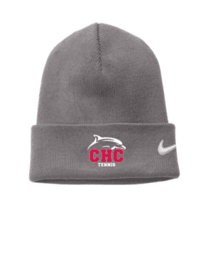 Tennis Nike Beanie, Embroidered Logo, Available in Dark Gray, Light Gray, and Red