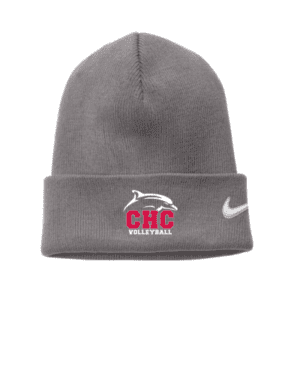 Volleyball Nike Beanie, Embroidered Logo, Available in Dark Gray, Light Gray, and Red