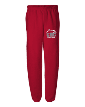 Wrestling Jerzees Sweatpants, Available in Dark Gray, Light Gray, Red, and White (Youth & Adult Sizes)