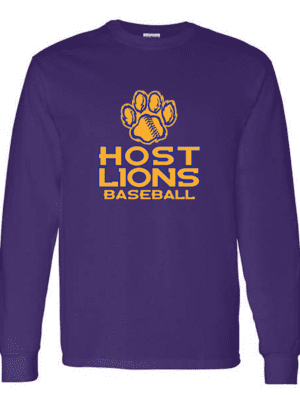 Lions Baseball Long sleeve cotton Tshirt