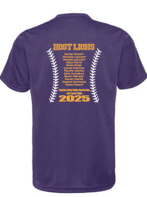 Host Lions Team Roster Performance T-Shirt