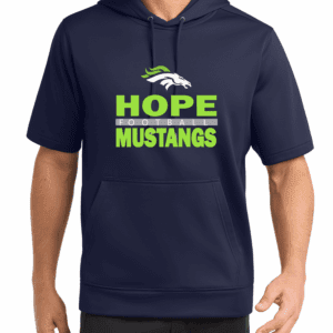 Hope Football Short Sleeve Hoodie (Gray, White, and Navy)
