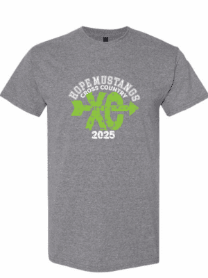 Hope Cross Country Gildan All Cotton Tee Graphite Heather Gray